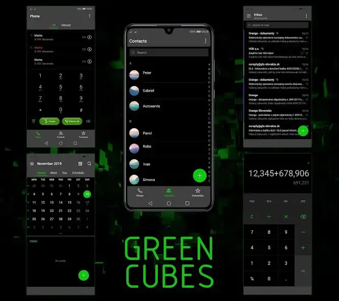 Play [EMUI 9.1]Green Cubes Theme as an online game [EMUI 9.1]Green Cubes Theme with UptoPlay